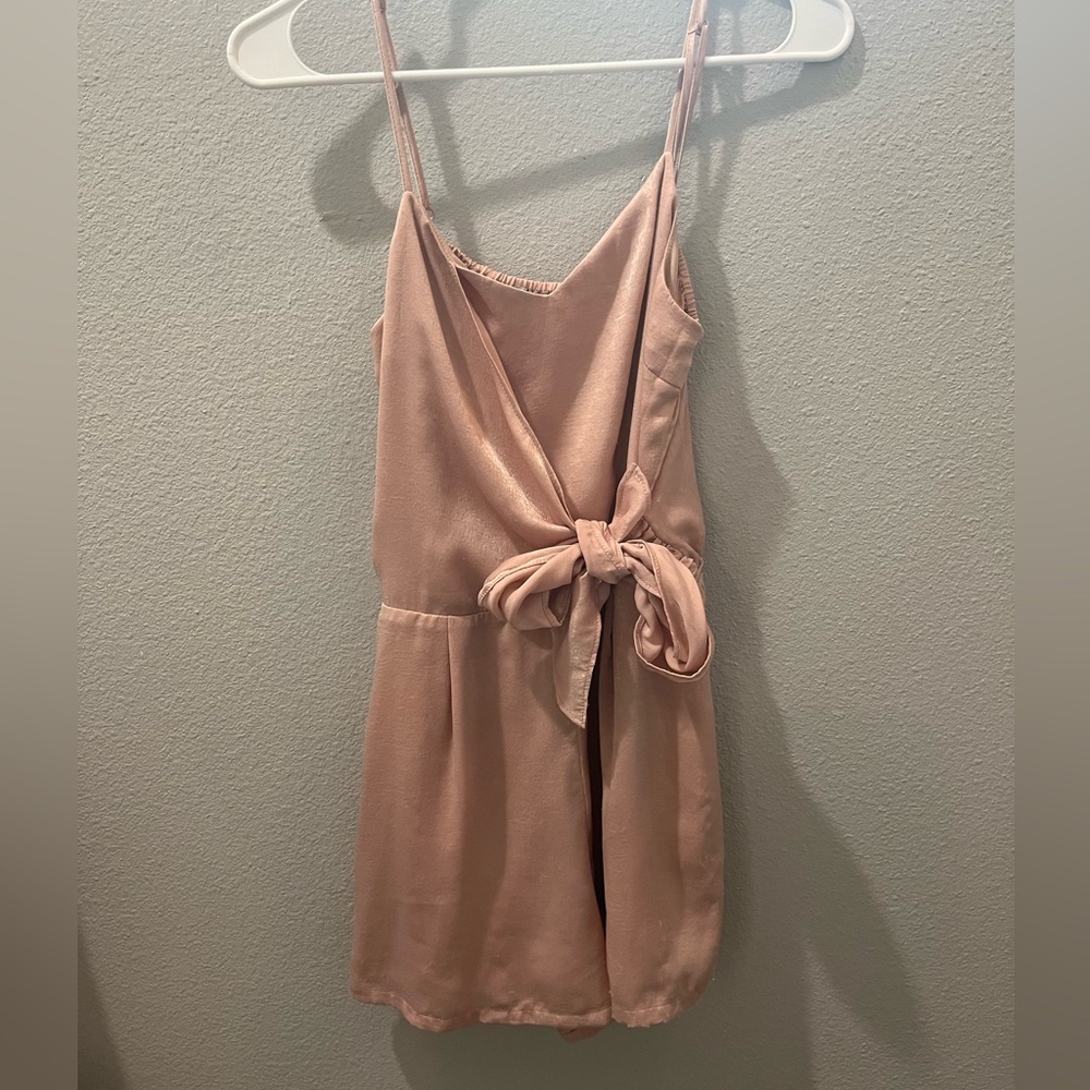 HYFVE satin pink romper. Size medium.